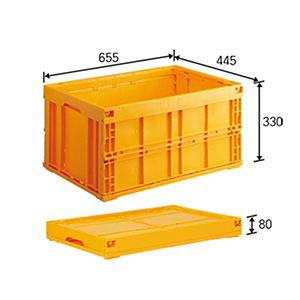 Thùng nhựa gập NCC703 KT 655x445x330mm